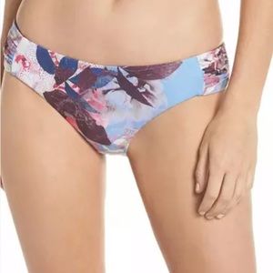 BECCA Orchid Bloom Reversible Bikini Bottoms L
